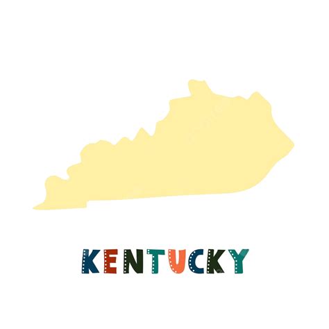 Mapa Aislado De Kentucky Parte De La Colección De Estados Unidos Con