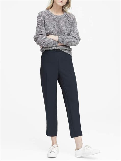 Banana Republic Petite Hayden Tapered Fit Pull On Ankle Pant Ankle