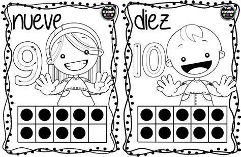 Tarjetas números para colorear (1) - Imagenes Educativas