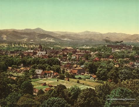 Asheville North Carolina Aerial View 1902 Historic Photo