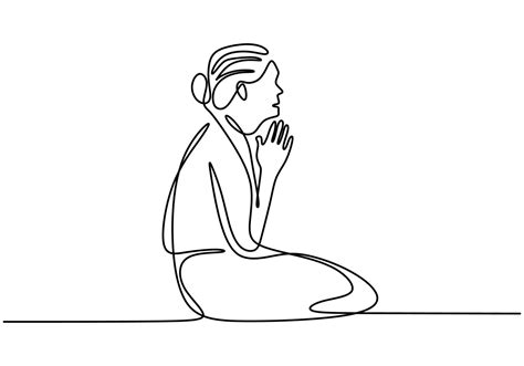 Female Sitting In The Ground And Folded Hands Together As If She Is