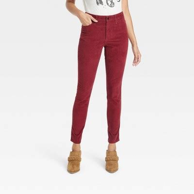 Women S High Rise Corduroy Skinny Jeans Universal Thread Red 00 Target