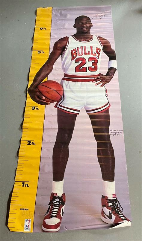 Vintage Rare Michael Jordan Door Poster Life Size Height Bulls 1987