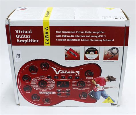 behringer v amp 3 virtual amplification guitar unit boxed