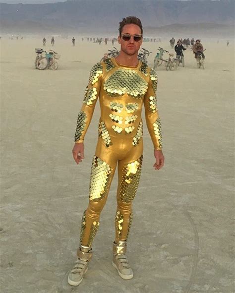 Derekjmaxwell Is Like A Golden Adonis In This Wicked Sequined Onesie At Burning Man Via