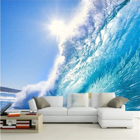 Custom 3d Painting Art For Living Room The Deep Blue Sea Surf Ocean