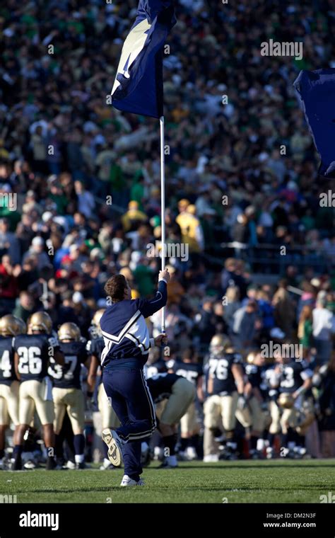 Notre Dame Cheerleaders During Game High Resolution Stock Photography