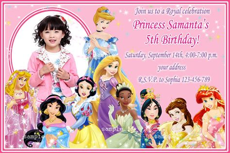 Disney Princess Birthday Invitation Templates