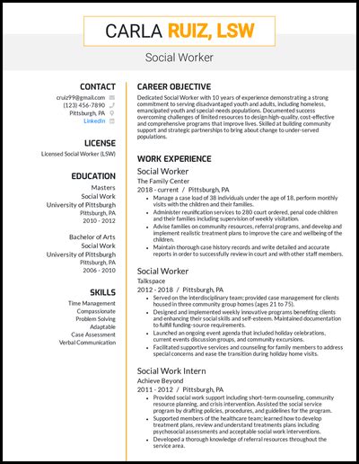 7 Social Worker Resume Examples That Worked In 2023 Artofit