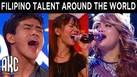 talented filipino singers in international shows compilation akc tv youtube