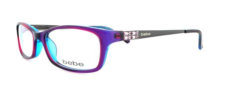 Bebe Eyeglasses Bb5044 513 Purple Crystal 53mm