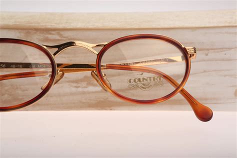 country m04 vintage round oval eyeglasses nos 90s designer optique frame haute juice