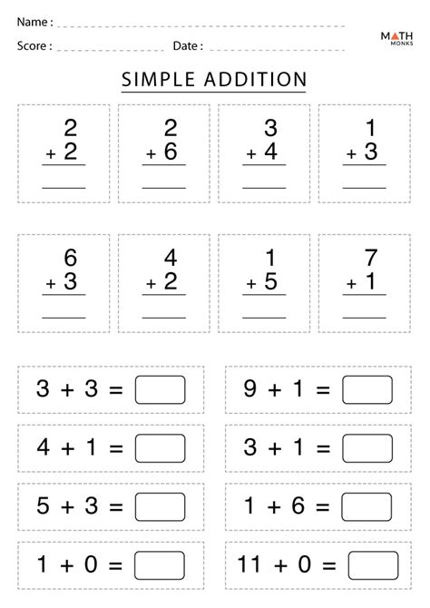 Maths Worksheet For Grade 1 Pdf Basic Addition Worksh