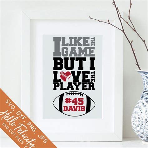 Football Svg I Like the Game but I Love the Player Svg Dxf - Etsy | Svg