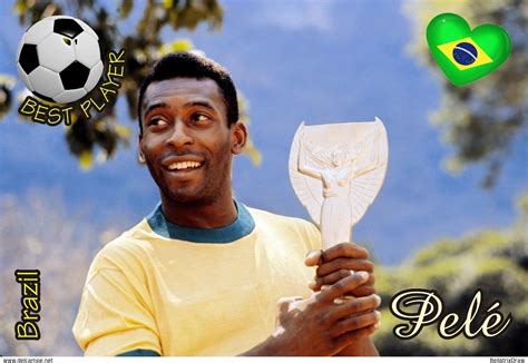 Postcard Reproduction Best Player Serie Pelé Brazil Football