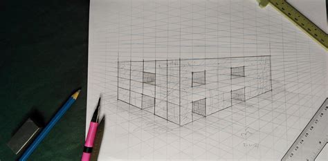 2 Point Perspective Grid Printable Printable Grid Drawing Etsy Ireland