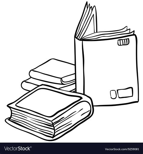 Black And White Books Royalty Free Vector Image