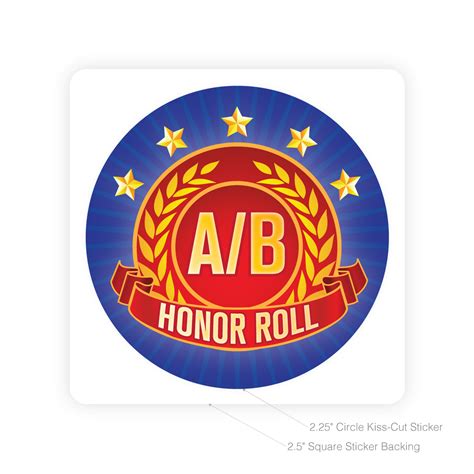 Round Sticker Ab Honor Roll
