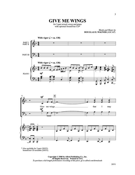Give Me Wings Three Part Mixed By Douglas Jw Pepper Sheet Music