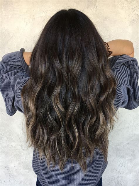 Dark Brown Hair With Ash Dimension Babylights Sombre
