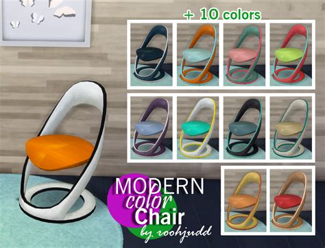 Sims 4 Ccs The Best Modern Color Chair By Tscccreator