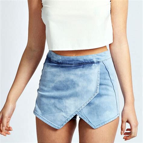 High Waisted Denim Skirt Hot Sale Summer Casual Saias Basic American