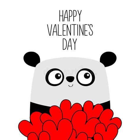Cute Baby Panda Holding Love Heart Stock Illustrations 273 Cute Baby
