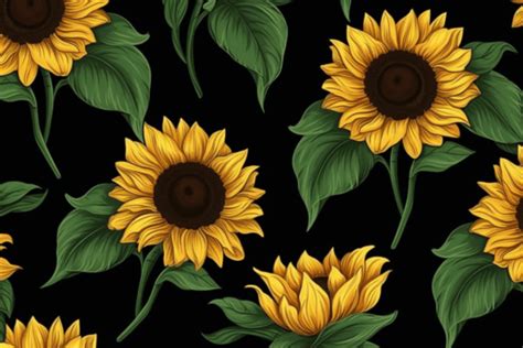 Sunflowers Graphic By Design Creativega · Creative Fabrica