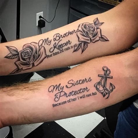 20 Inspire Brother And Sister Matching Tattoos Ideas