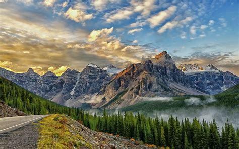 Mountains Nature Scenery Background Hd Desktop
