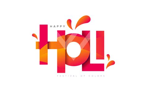 Happy Holi Text Typography Background Photo 565 Vector Jungal
