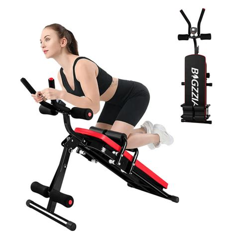 Bigzzia Ab Exercise Bench Abdominal Workout Machine Foldable Sit Up Bench Full Body Exercise