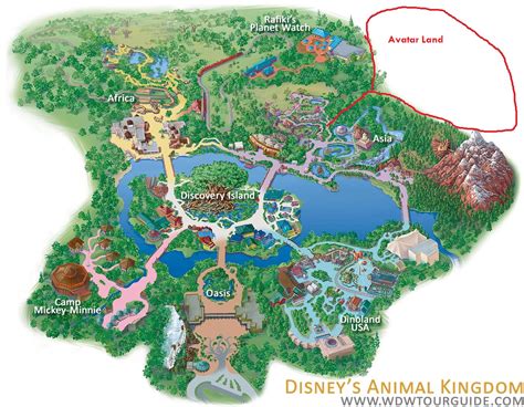 This map is very useful for getting a good overview of all the main disney animal kingdom shows and rides. Update on AvatarLand? | Walt Disney World For Grownups