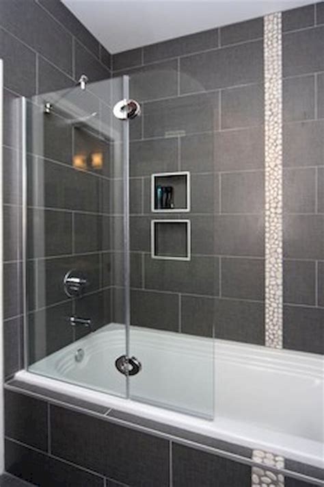 Similarly, tiles can be placed on part of a wall, like the one behind the toilet or behind the tub like. Adorable 40 Small Bathroom Remodel Ideas with Bathtub ...