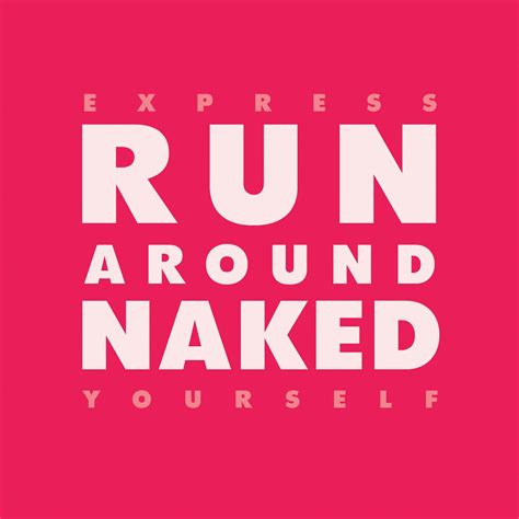 Run Around Naked Digital Poster Etsy