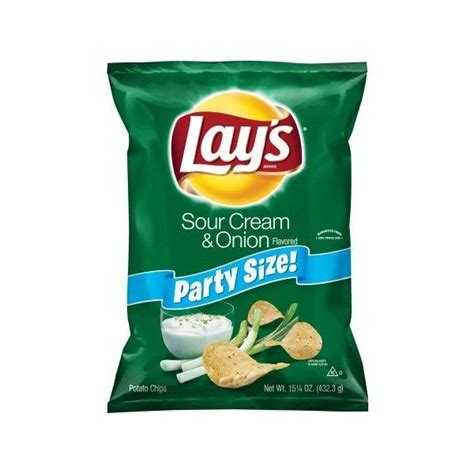 Lays Party Size Sour Cream Onion Flavored Potato Chips 1525 Oz Bag