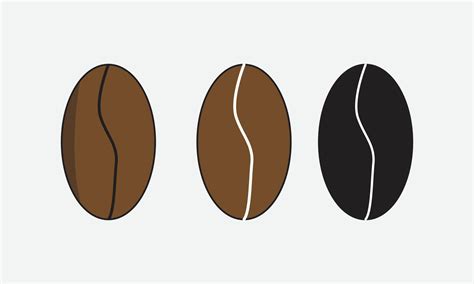 Coffee Beans Vector Illustration Brown Black Coffee Beans Cappuccino
