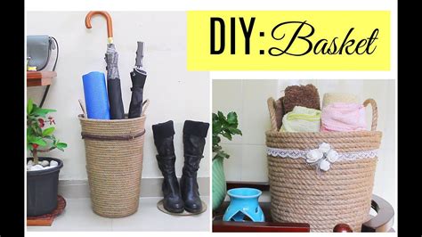 Storage baskets are essential to make use of in your bathrooms. Diy Basket for home decor/ storage baskets for bathroom ...