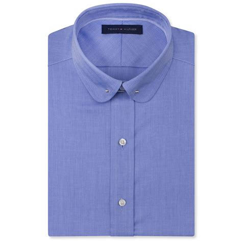 Lyst Tommy Hilfiger Noiron Gatsby Blue Solid Dress Shirt With Collar
