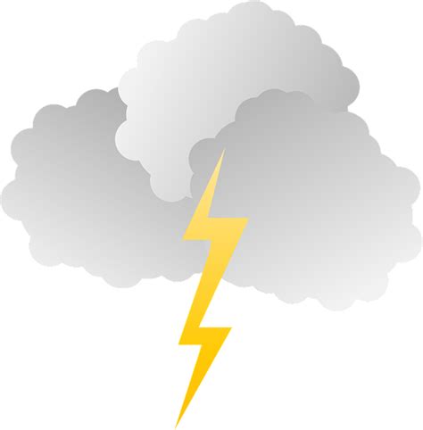 Thunderstorm Clouds Lightning Free Vector Graphic On Pixabay