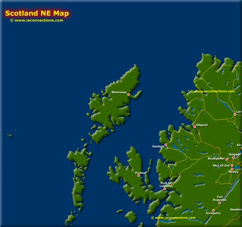 North West Scotland Map With Cities And Towns