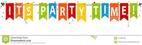 Its Party Time Banner Background Editable Vector Illustration Stock