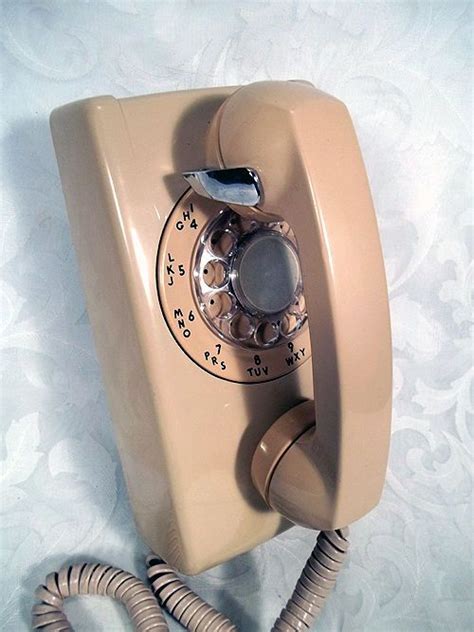 Vtg Bell System Western Electronic 554 Ab Rotary Dial Peach Pink Wall