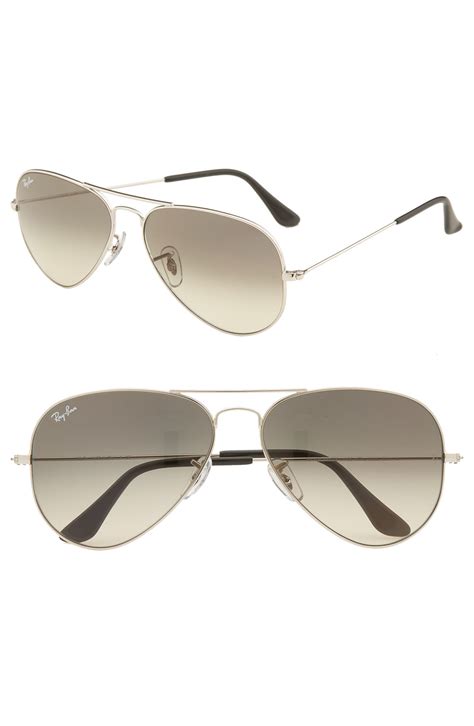 Ray Ban Classic Aviator Sunglasses In Gray For Men Smoke Gradient Lyst