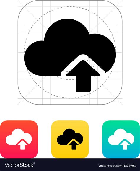 Cloud Computing Upload Icon Royalty Free Vector Image