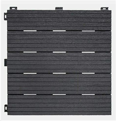 10 Pack Garden Composite Interlocking Decking Tiles Recycled Material