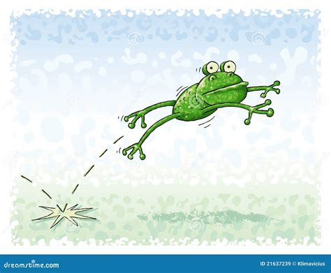 Jumping Frog Stock Vector Illustration Of Green Grass 21637239