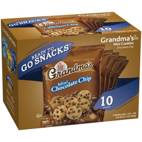 Grandmas Mini Chocolate Chip Cookies 10 Ct 122 Oz Qfc