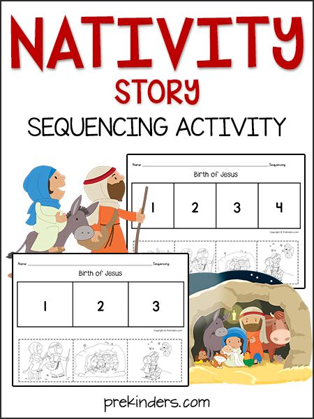 Jesus Birth Nativity Story Sequencing Activity Sequencing Cards