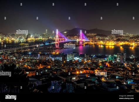 Busan Harbor Bridge Is One Of Famous Bridges In South Korea Connecting